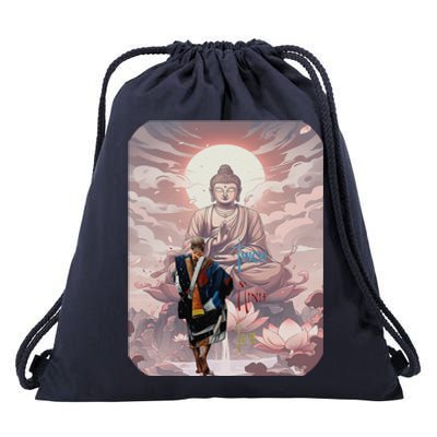 Thich Minh Tue On Back Monks Vietnamese Minh Tue Drawstring Bag