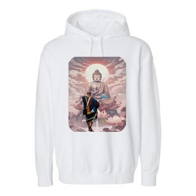 Thich Minh Tue On Back Monks Vietnamese Minh Tue Garment-Dyed Fleece Hoodie