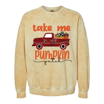 Take Me To The Pumpkin Patch Colorblast Crewneck Sweatshirt