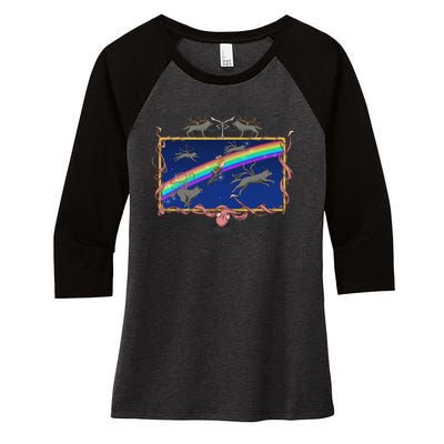 The Masterpiece Theater Im Tired Women's Tri-Blend 3/4-Sleeve Raglan Shirt