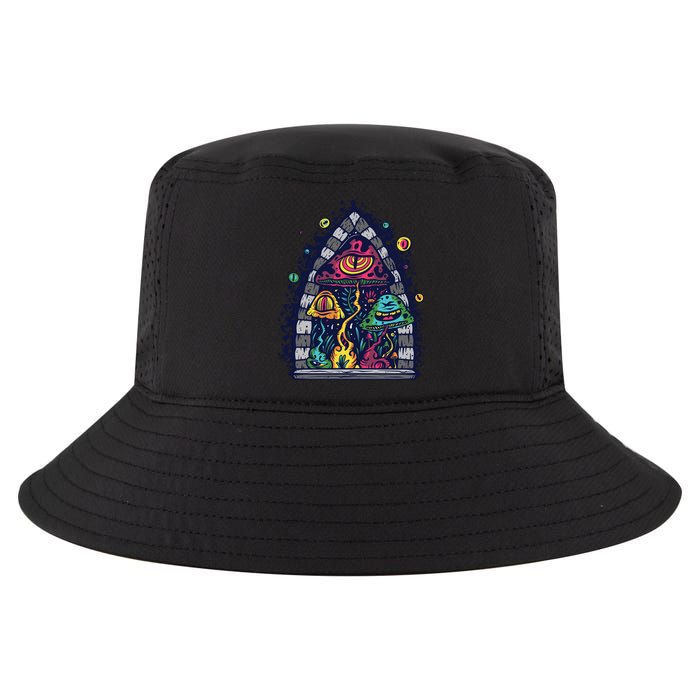 Trippy Mushrooms Cool Comfort Performance Bucket Hat