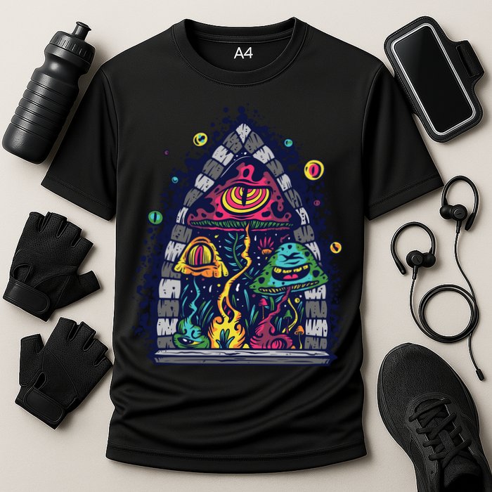 Trippy Mushrooms Cooling Performance Crew T-Shirt