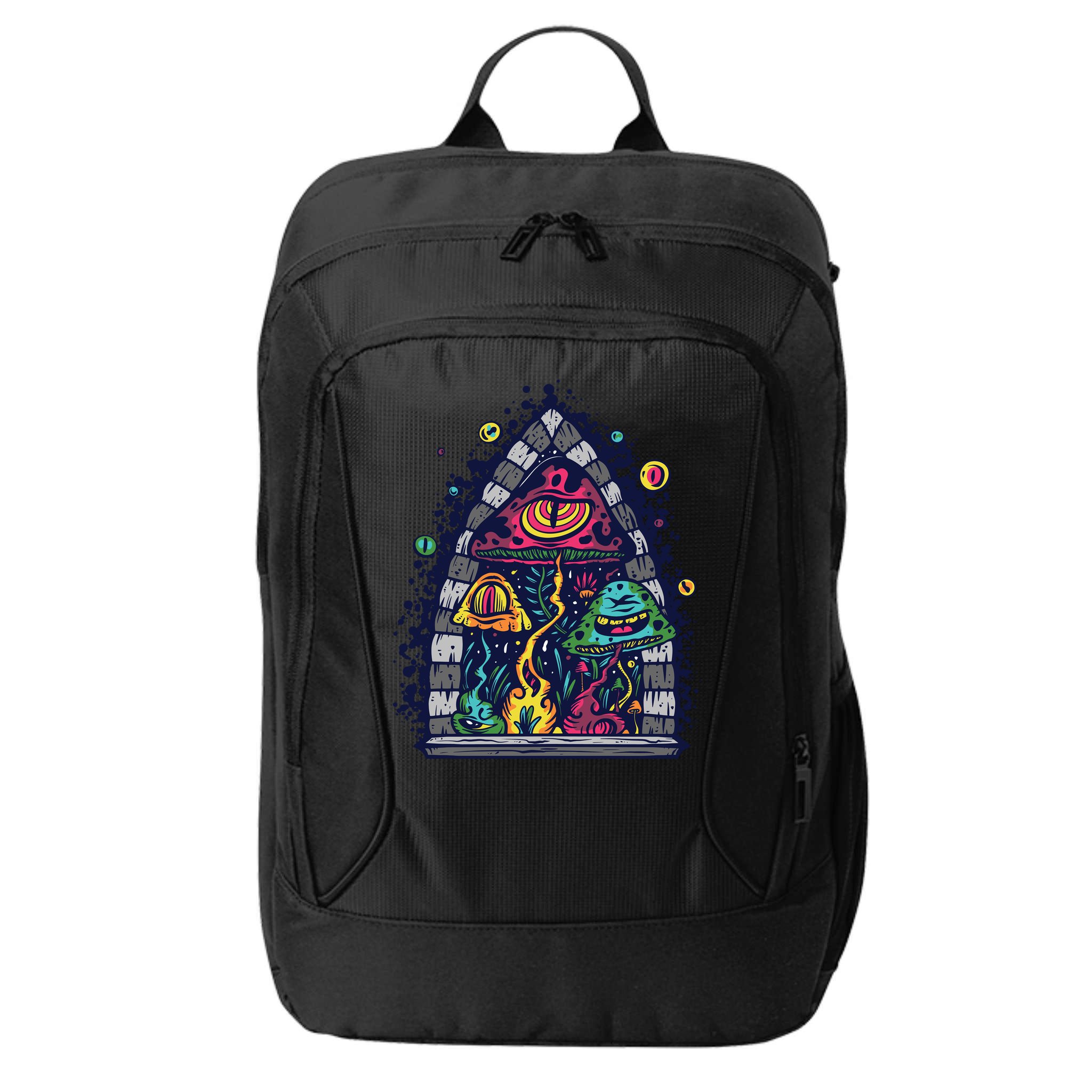 Trippy Mushrooms City Backpack