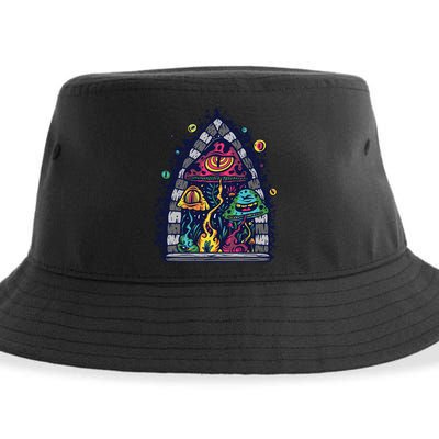 Trippy Mushrooms Sustainable Bucket Hat