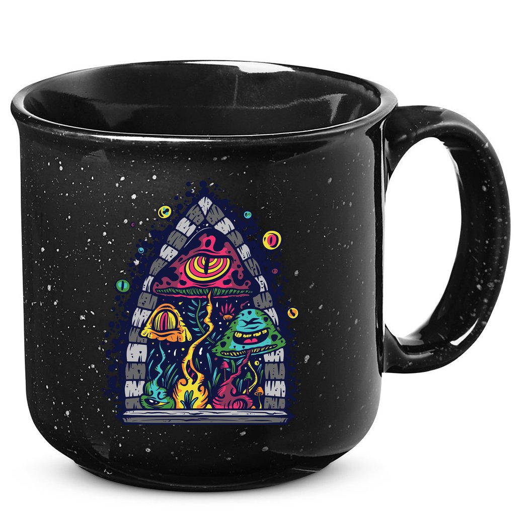 Trippy Mushrooms 15oz Campfire Ceramic Mug