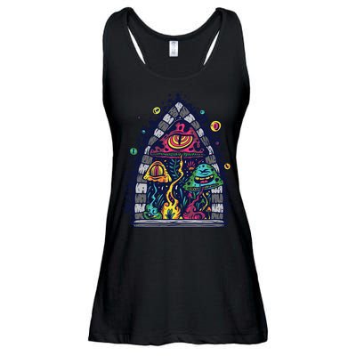 Trippy Mushrooms Ladies Essential Flowy Tank