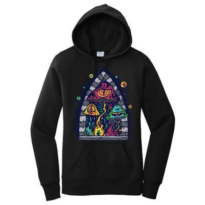 Trippy Mushrooms Women's Pullover Hoodie
