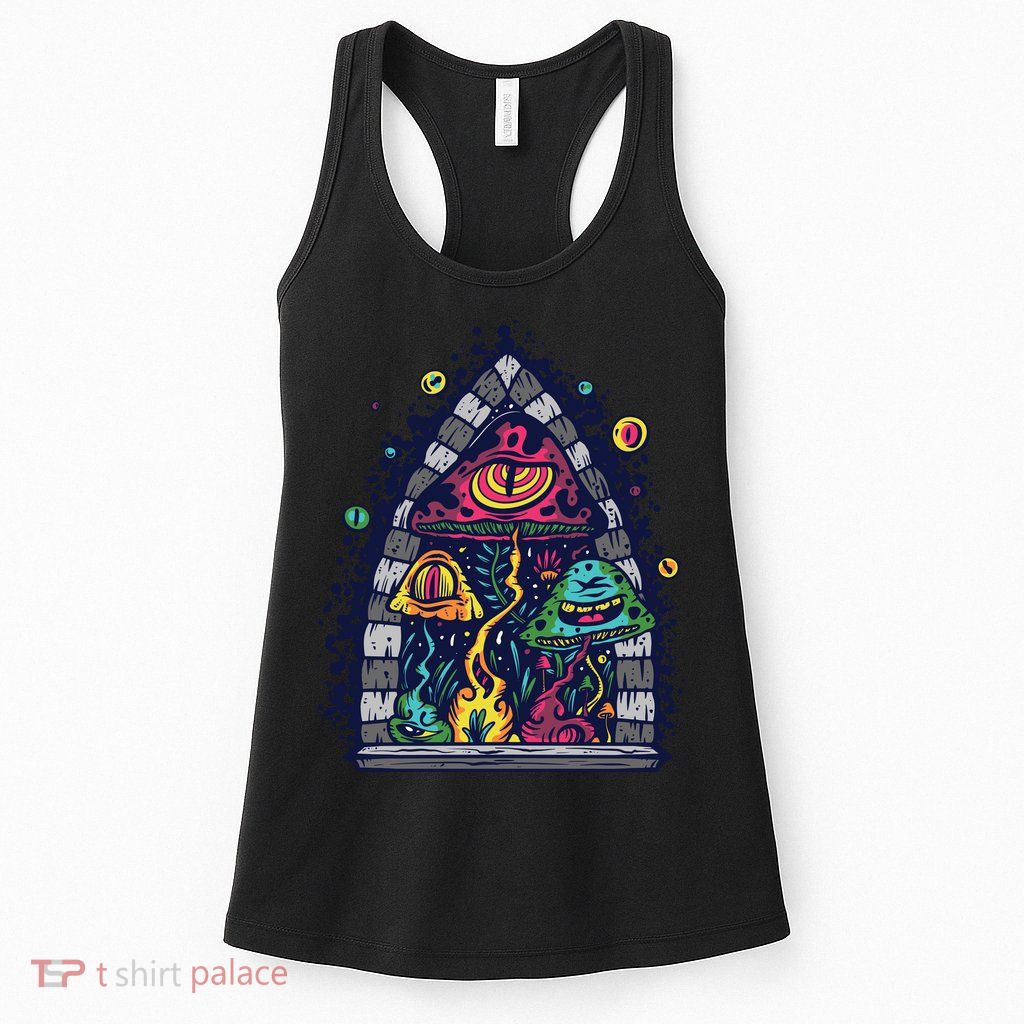 Trippy Mushrooms Womens Tank Top