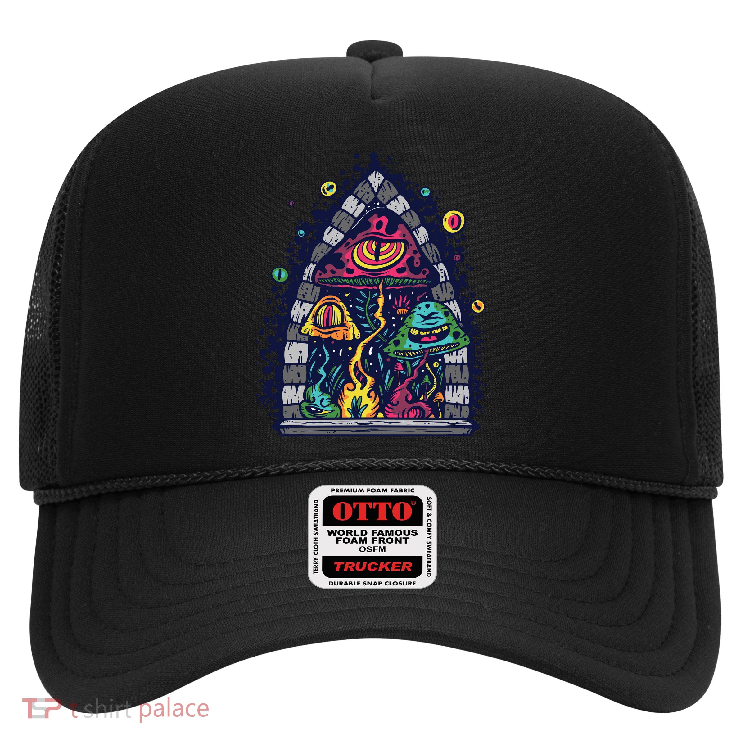Trippy Mushrooms Trucker Hat