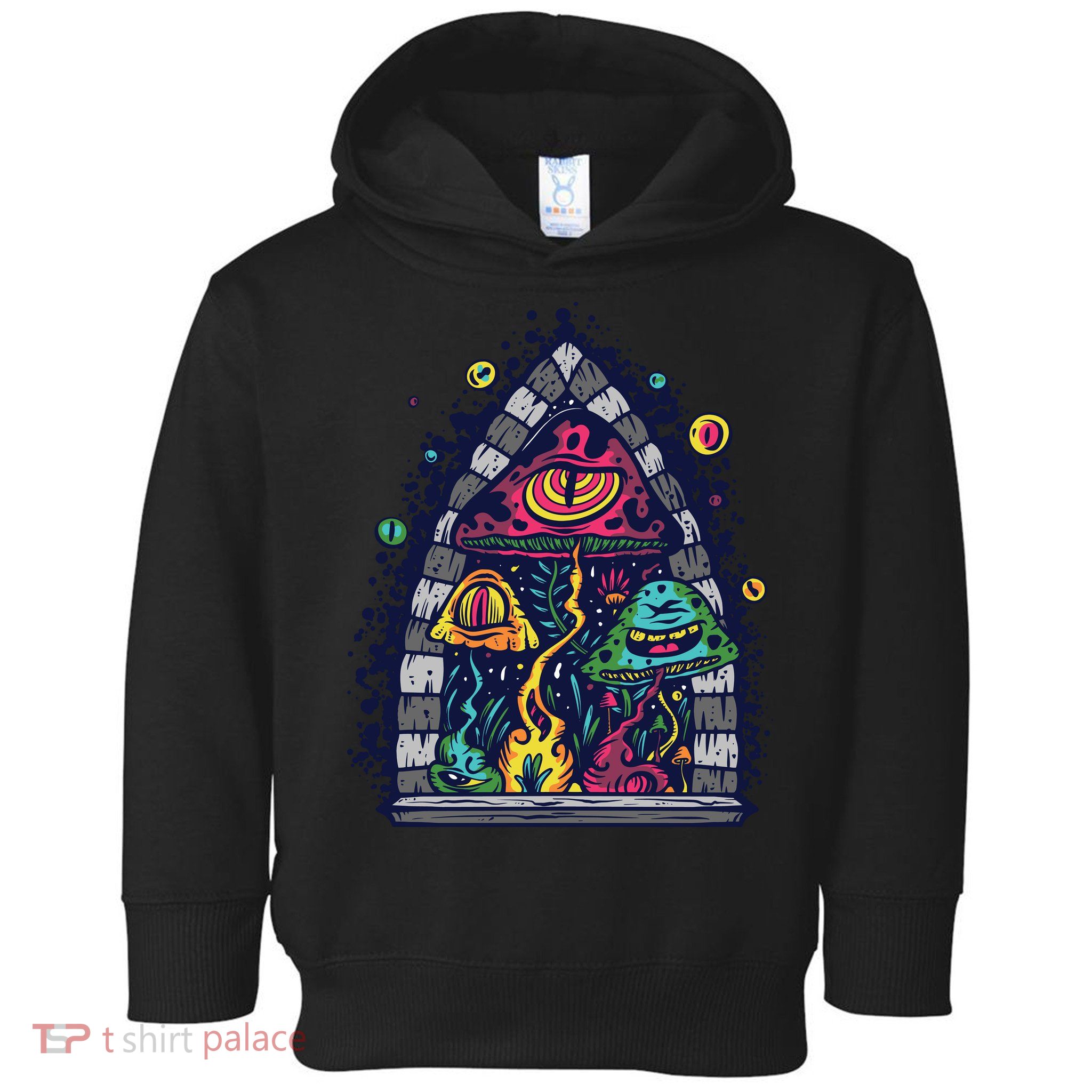 Trippy Mushrooms Toddler Hoodie