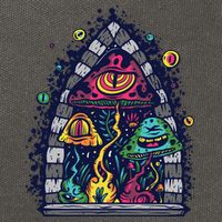 Trippy Mushrooms Cotton Canvas Backpack