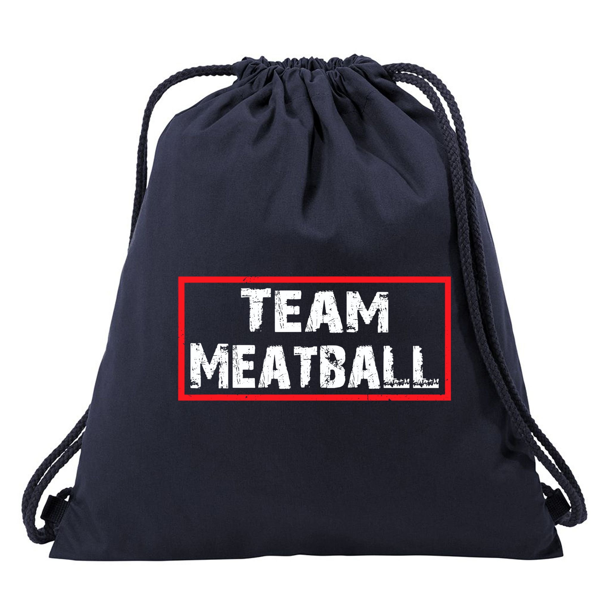 Team Meatball Drawstring Bag