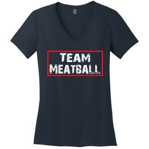 Team Meatball Women's V-Neck T-Shirt