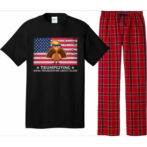 Trumpgivnig Make Thanksgiving Great Again Partyturkey Flag Cool Gift Pajama Set