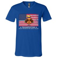 Trumpgivnig Make Thanksgiving Great Again Partyturkey Flag Cool Gift V-Neck T-Shirt