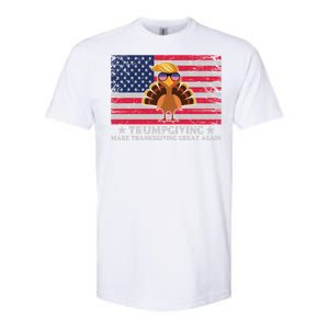 Trumpgivnig Make Thanksgiving Great Again Partyturkey Flag Cool Gift Softstyle CVC T-Shirt