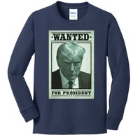 Trump Mugshot Kids Long Sleeve Shirt