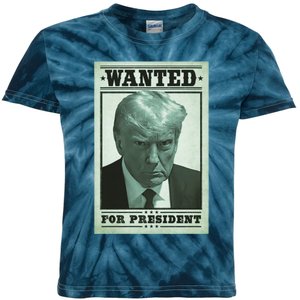 Trump Mugshot Kids Tie-Dye T-Shirt