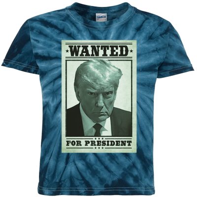 Trump Mugshot Kids Tie-Dye T-Shirt