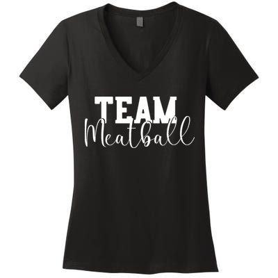 Team Meatball Women's V-Neck T-Shirt