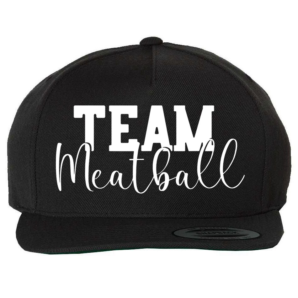Team Meatball Wool Snapback Cap