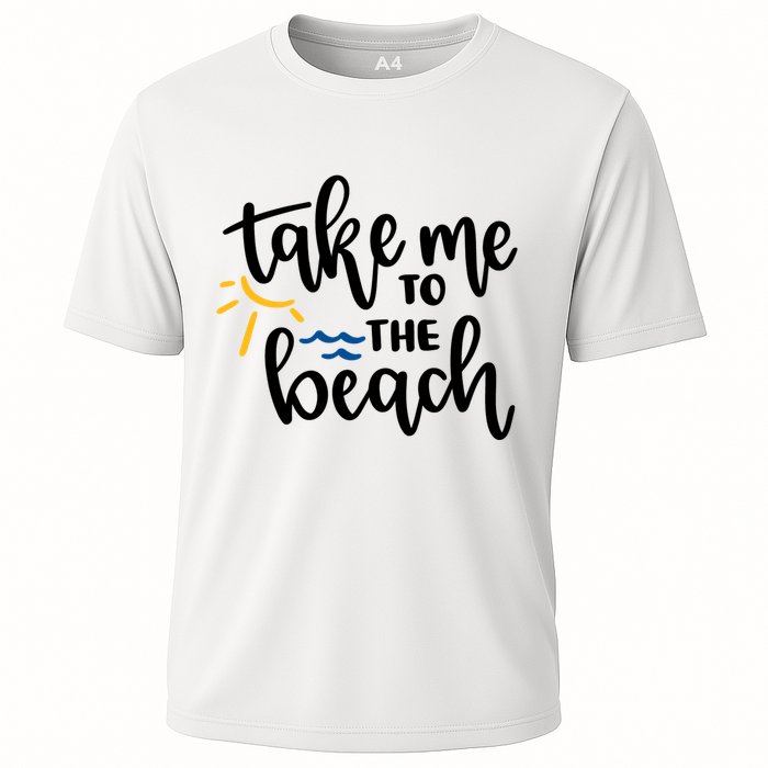 Take Me To The Beach Cute Vacation Cooling Performance Crew T-Shirt