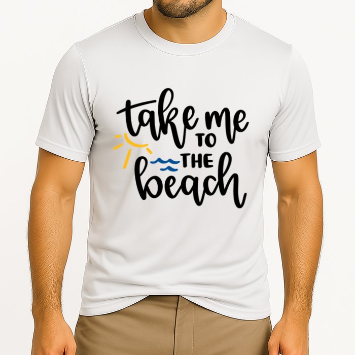 Take Me To The Beach Cute Vacation Cooling Performance Crew T-Shirt
