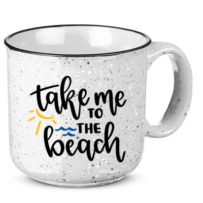 Take Me To The Beach Cute Vacation 15oz Campfire Ceramic Mug