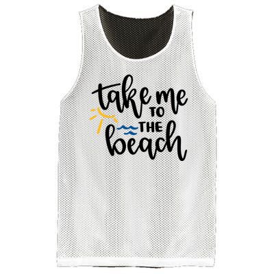 Take Me To The Beach Cute Vacation Mesh Reversible Basketball Jersey Tank