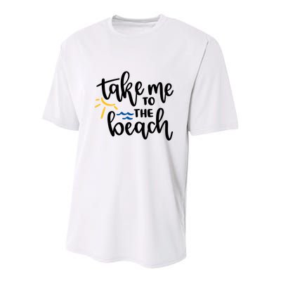 Take Me To The Beach Cute Vacation Youth Performance Sprint T-Shirt