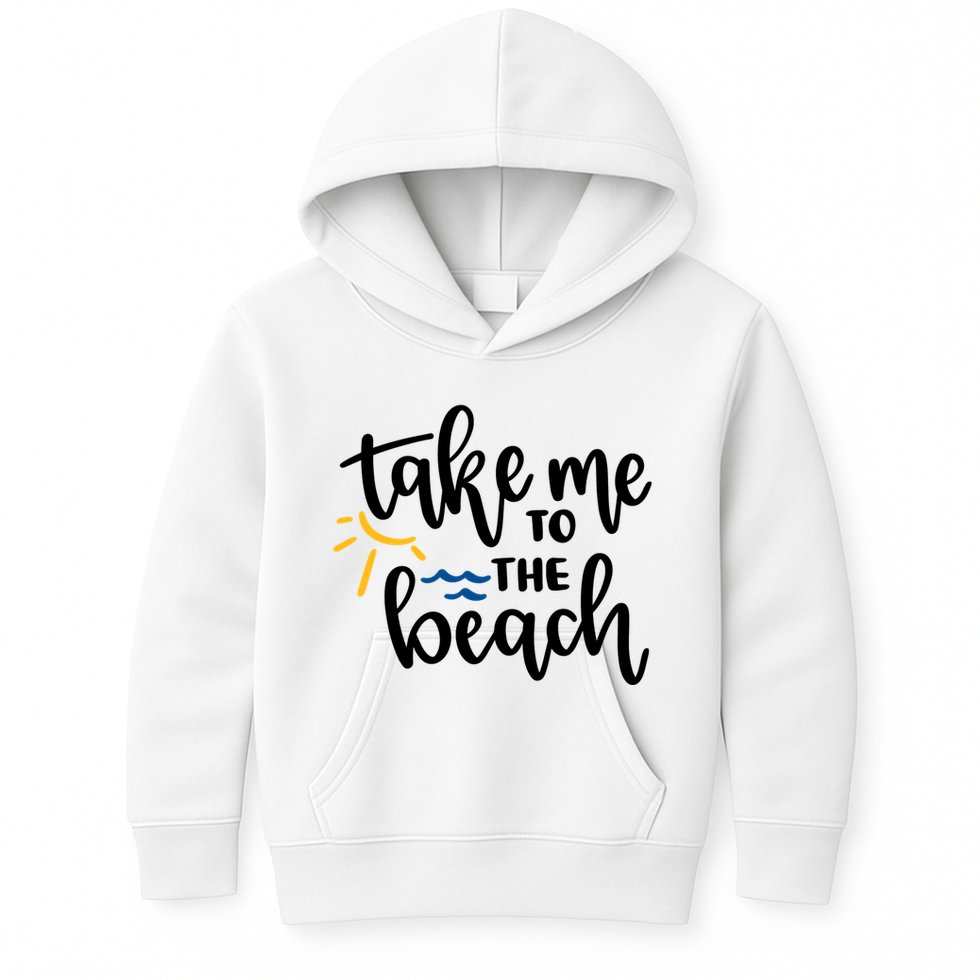 Take Me To The Beach Cute Vacation Kids Hoodie