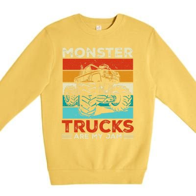 Toddler Monster Truck Are My Jam Costume Wo Boys Girls Premium Premium Crewneck Sweatshirt