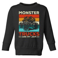 Toddler Monster Truck Are My Jam Costume Wo Boys Girls Premium Toddler Sweatshirt