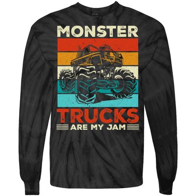 Toddler Monster Truck Are My Jam Costume Wo Boys Girls Premium Tie-Dye Long Sleeve Shirt