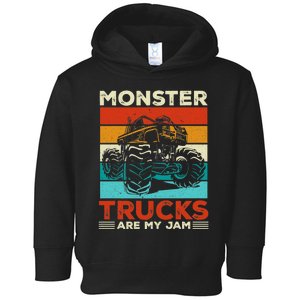 Toddler Monster Truck Are My Jam Costume Wo Boys Girls Premium Toddler Hoodie