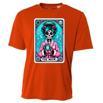 The Mom Tarot Card Skeleton Witch Mom Skull Cooling Performance Crew T-Shirt