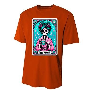 The Mom Tarot Card Skeleton Witch Mom Skull Performance Sprint T-Shirt