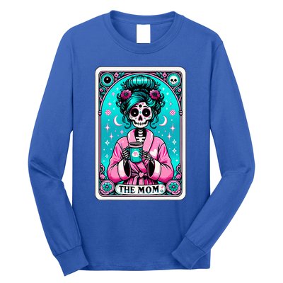 The Mom Tarot Card Skeleton Witch Mom Skull Long Sleeve Shirt