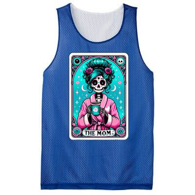 The Mom Tarot Card Skeleton Witch Mom Skull Mesh Reversible Basketball Jersey Tank