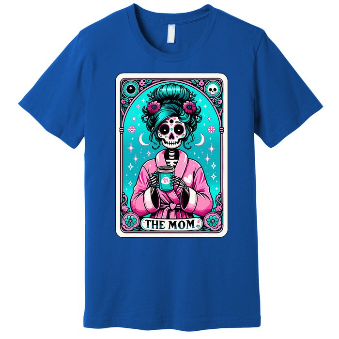 The Mom Tarot Card Skeleton Witch Mom Skull Premium T-Shirt