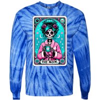 The Mom Tarot Card Skeleton Witch Mom Skull Tie-Dye Long Sleeve Shirt