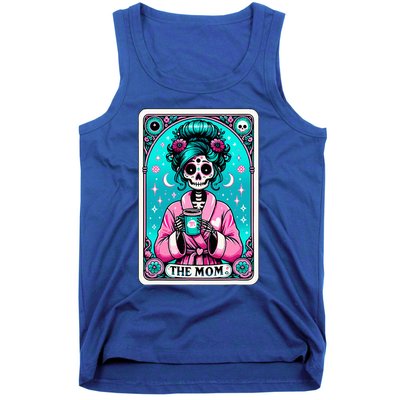 The Mom Tarot Card Skeleton Witch Mom Skull Tank Top