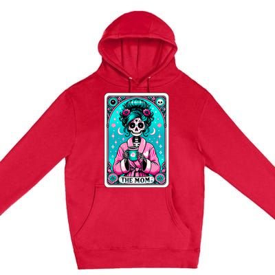 The Mom Tarot Card Skeleton Witch Mom Skull Premium Pullover Hoodie