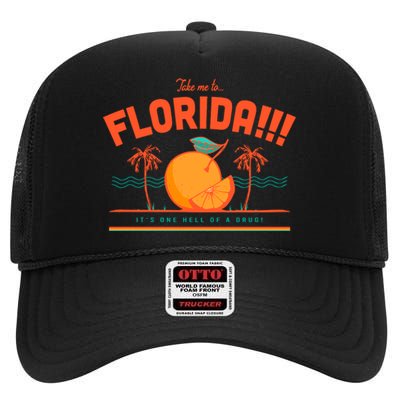 Take Me To Florida Ttpd Album High Crown Mesh Back Trucker Hat