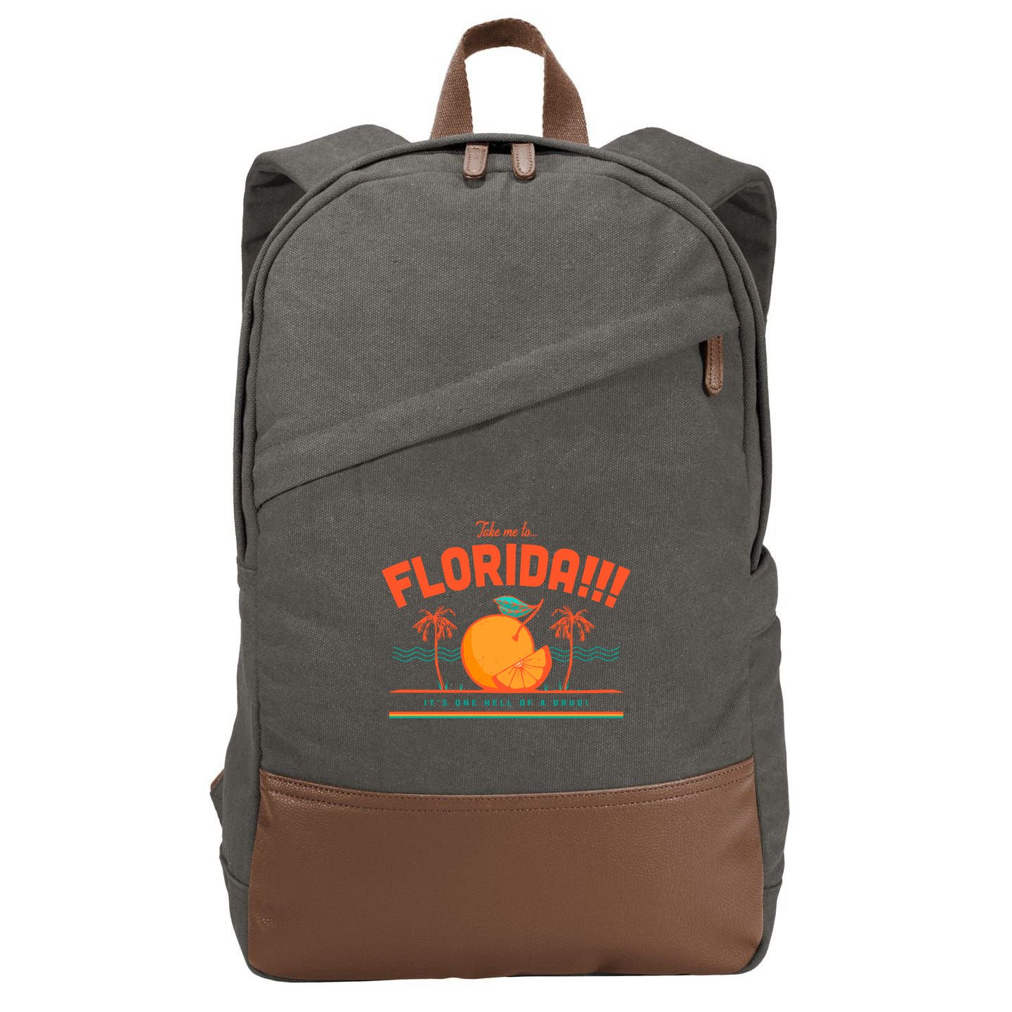 Take Me To Florida Ttpd Album Cotton Canvas Backpack