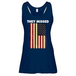 They Missed Trump Rally Shooting Gun Shot Ladies Essential Flowy Tank