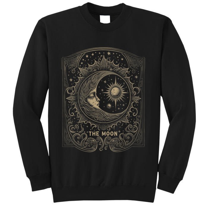 The Moon Tarot Card Goth Emo Occult Graphic Sweatshirt