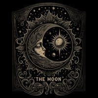 The Moon Tarot Card Goth Emo Occult Graphic Sweatshirt