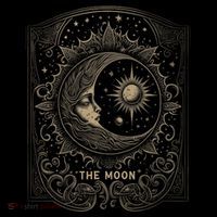 The Moon Tarot Card Goth Emo Occult Graphic Magnet