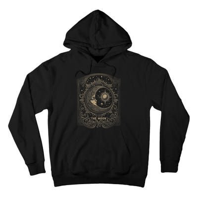 The Moon Tarot Card Goth Emo Occult Graphic Tall Hoodie